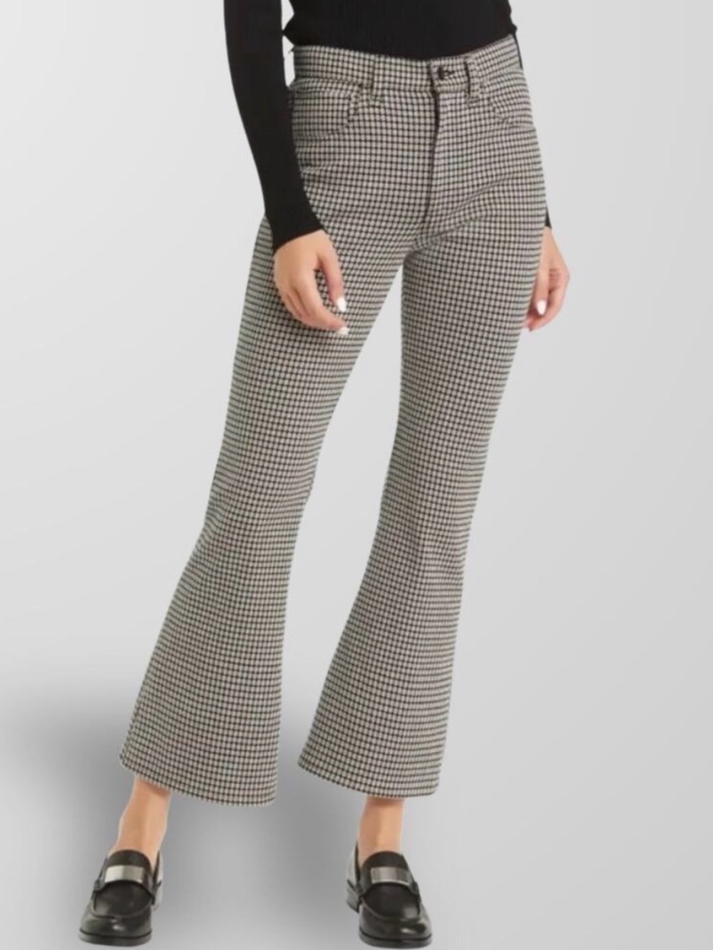 Rag & Bone Casey Flare Geo Print Cropped Pants